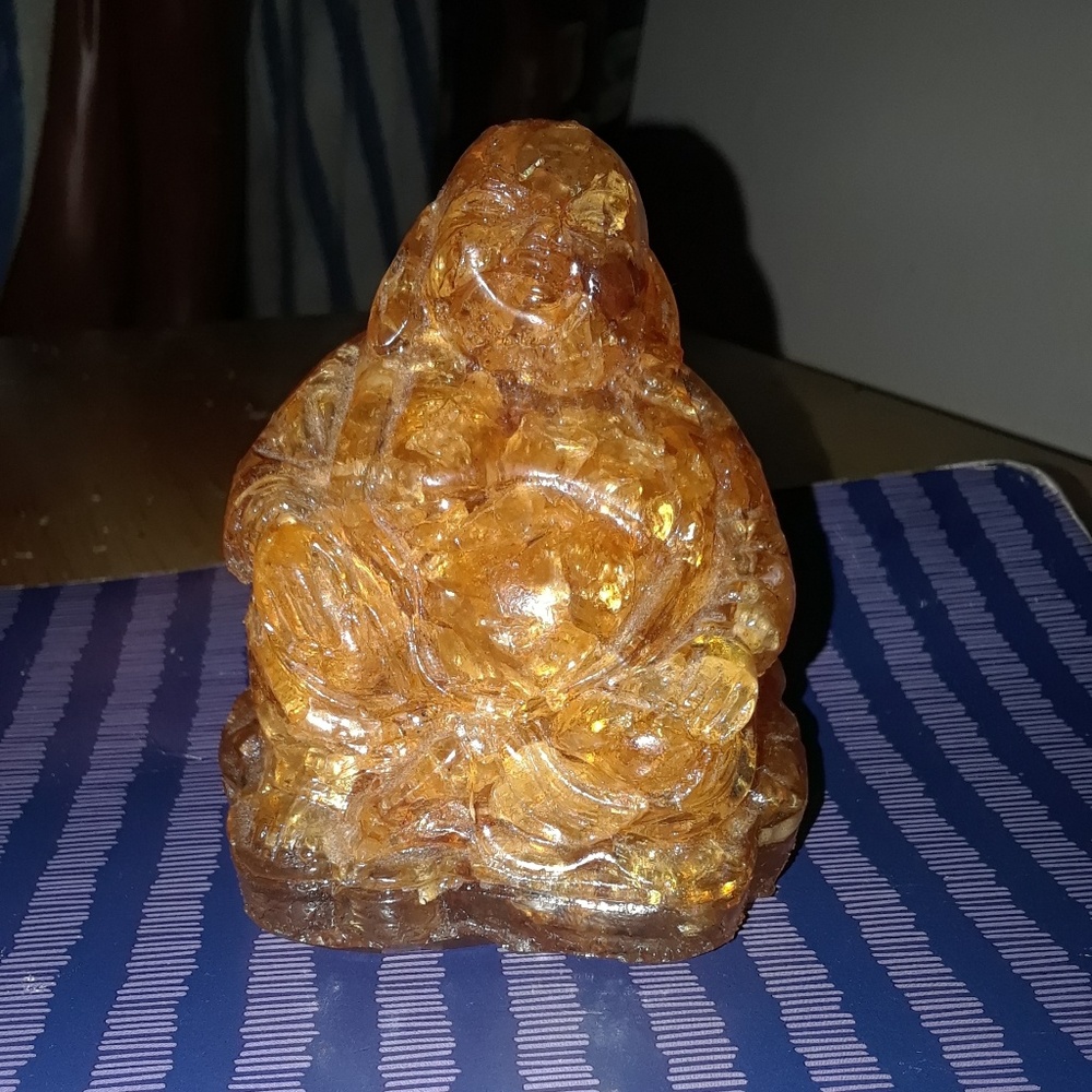 Citrine Buddha statue